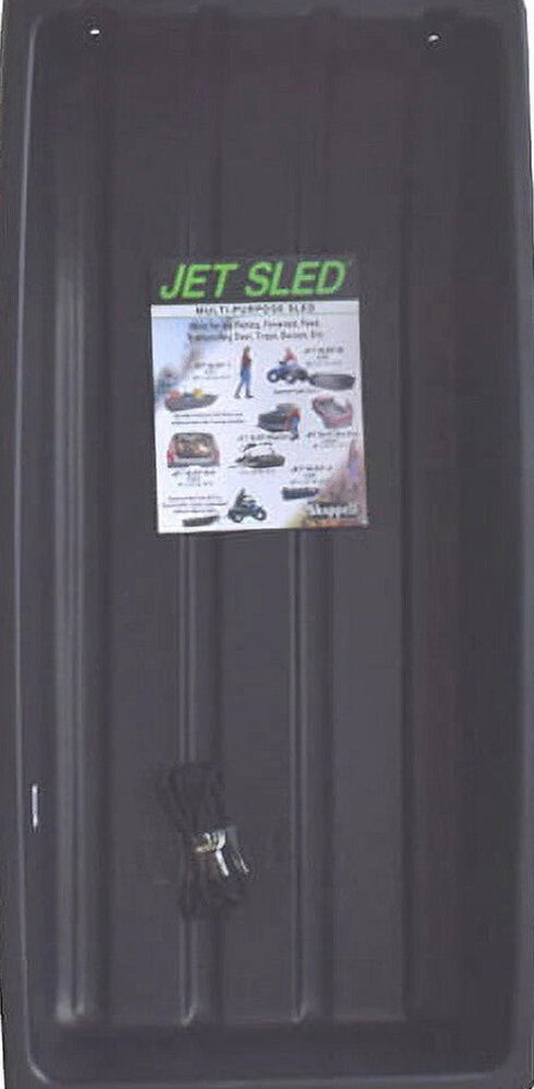 Eagle Claw Shappell Plastic Poly Jet Sled, Black, Extra Large, 30 x 66 In