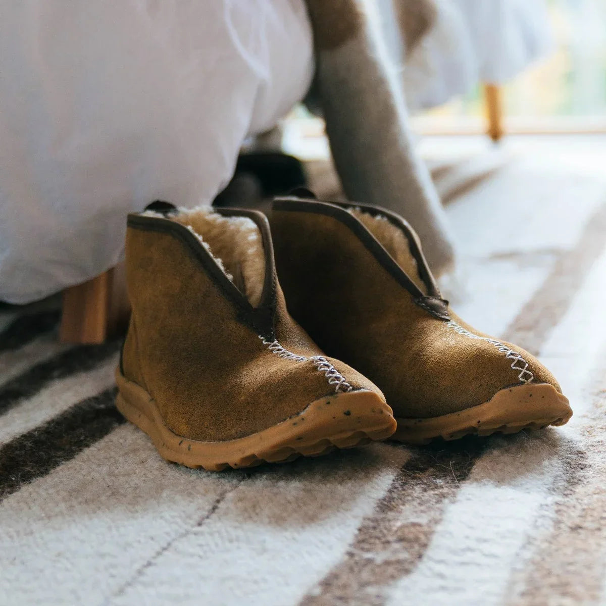 Women's Shearling Slip-On Ankle Boot - Chestnut