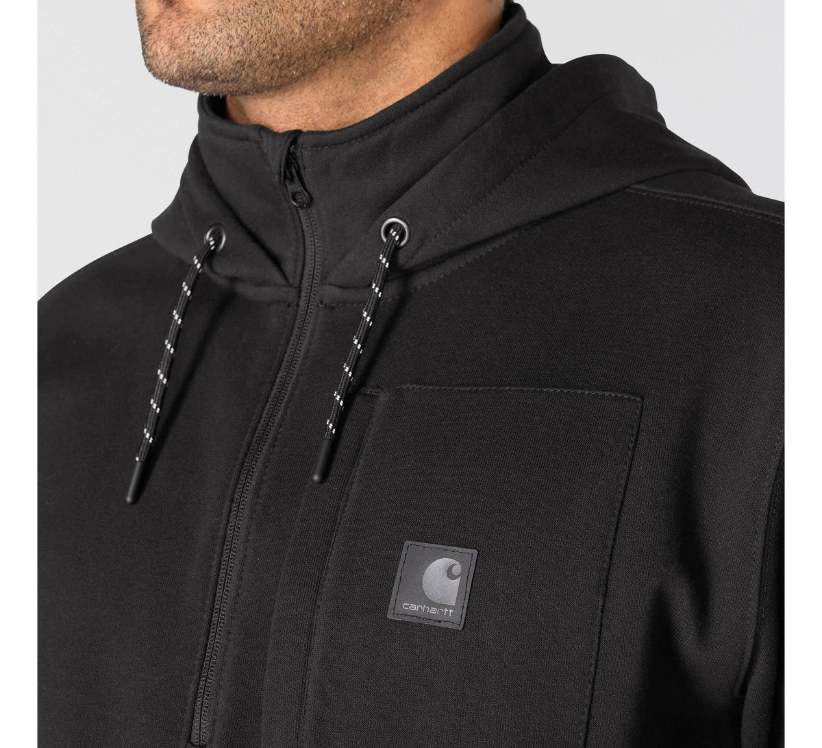 Men's Water-Repellent Reinforced Hoodie - Black