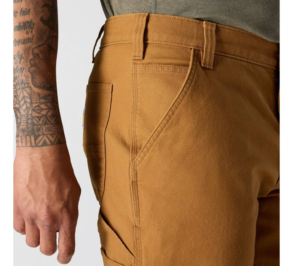 Men's Stretch Canvas Work Pants - Brown