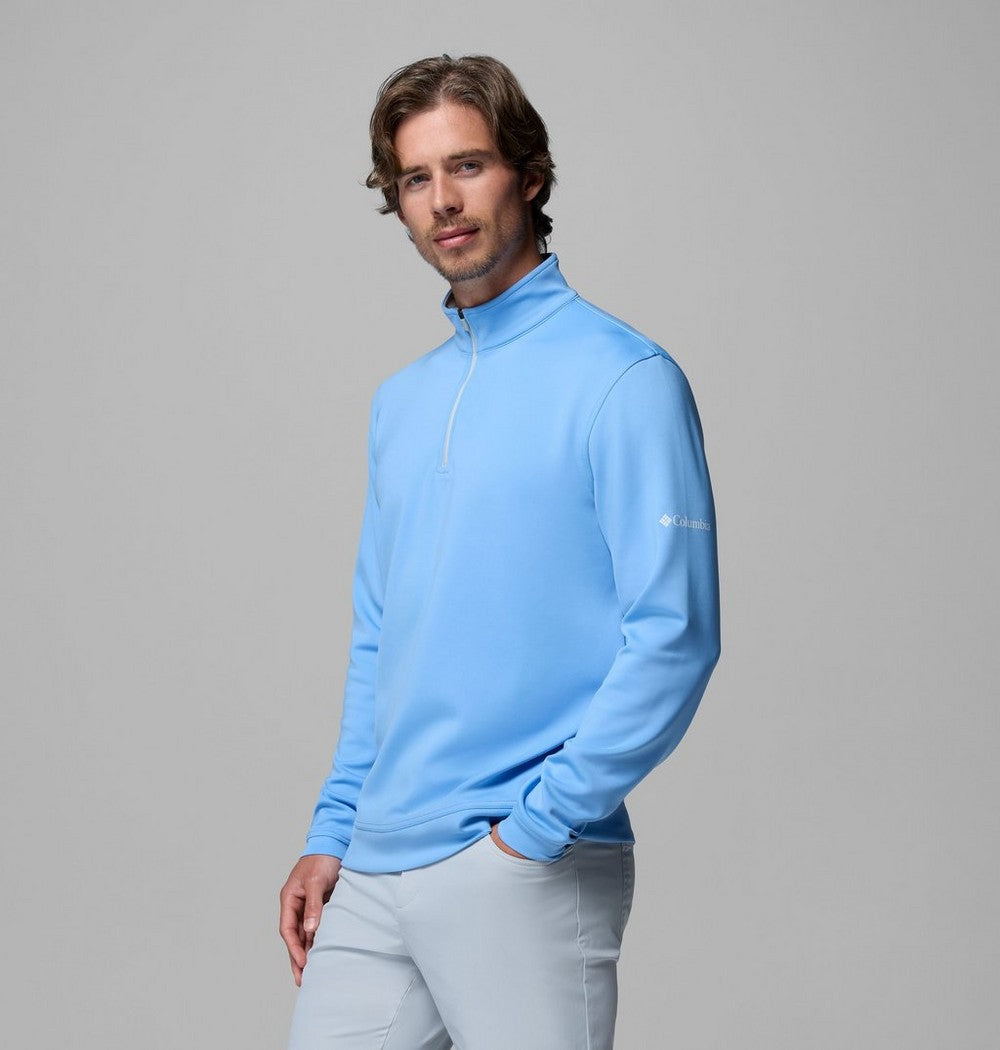 Men's UPF 30 Quarter-Zip Pullover - Peach