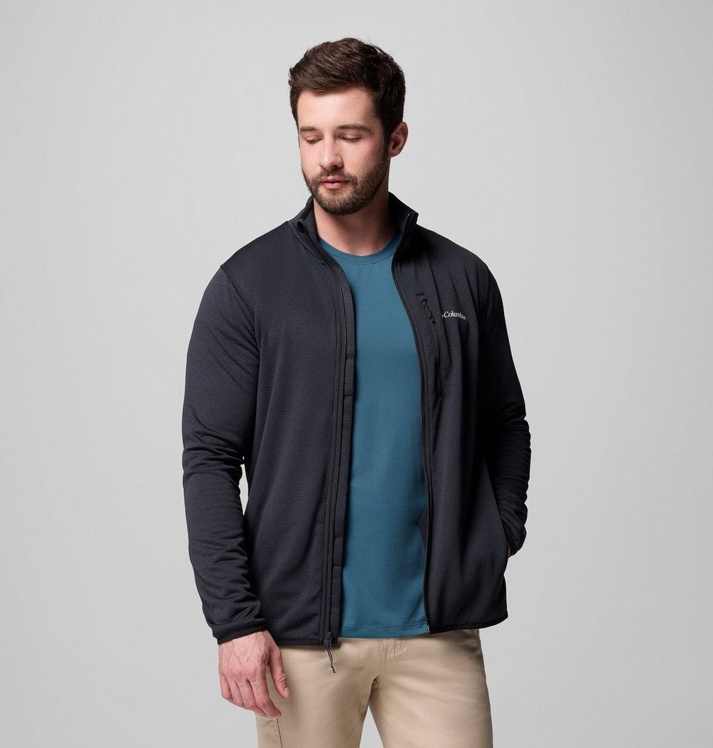 Men's Tall Grid Fleece Full-Zip Jacket - Gray