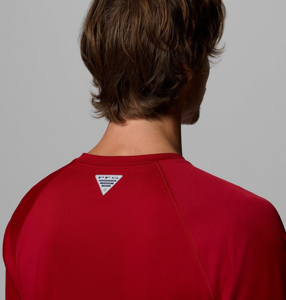Men's Tall UPF 50 Long Sleeve Fishing Shirt - Red