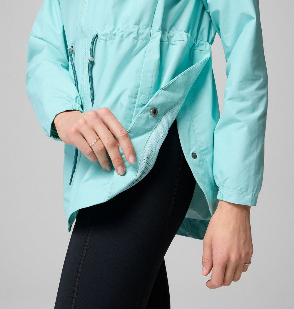 Women's Lightweight Hooded Rain Jacket - Fuchsia