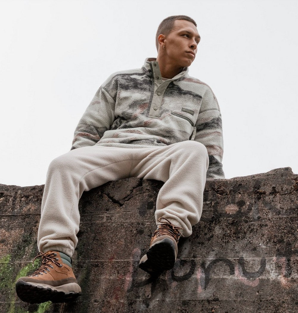Men's Printed Half-Snap Fleece Pullover