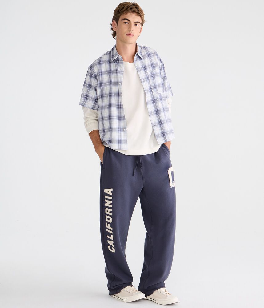 Men's Baggy Straight-Leg Graphic Sweatpants