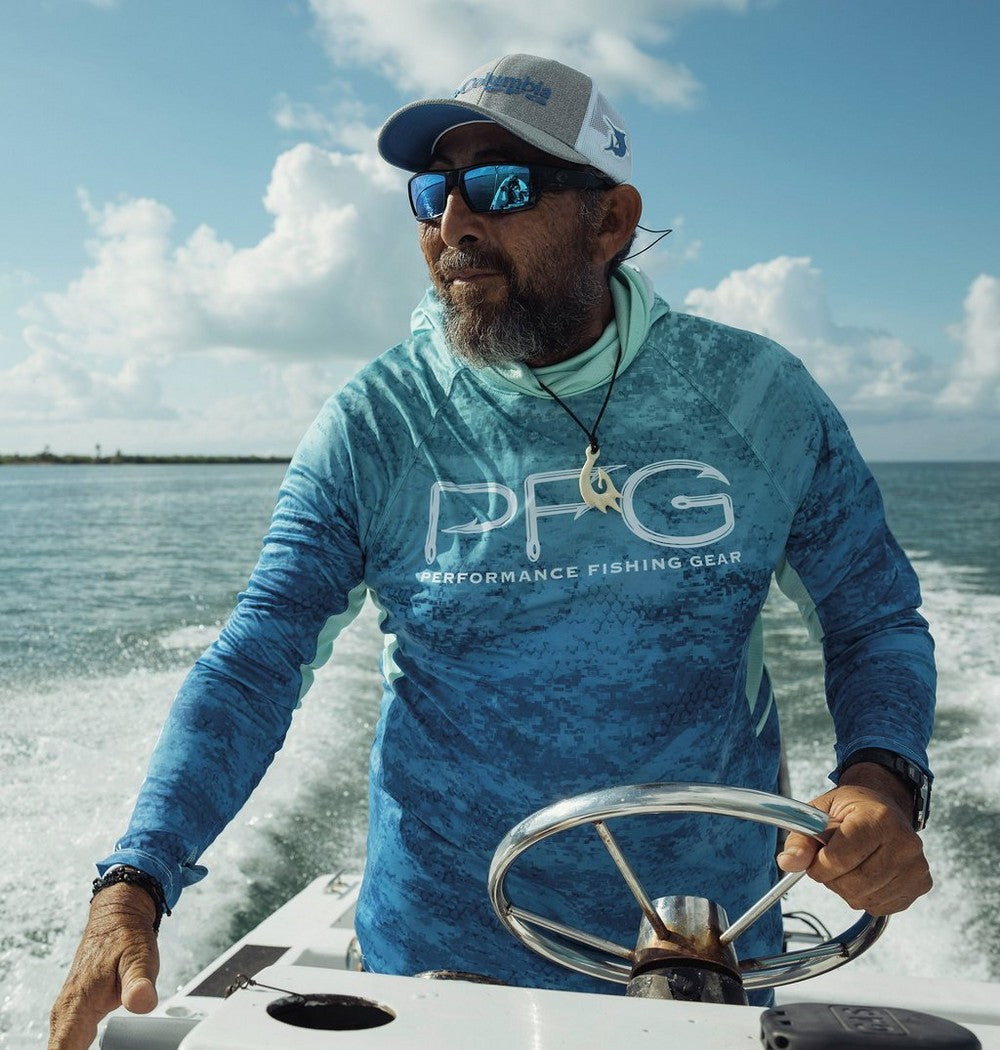 Men's Ventilated UPF 50 Sun Hoodie - Teal