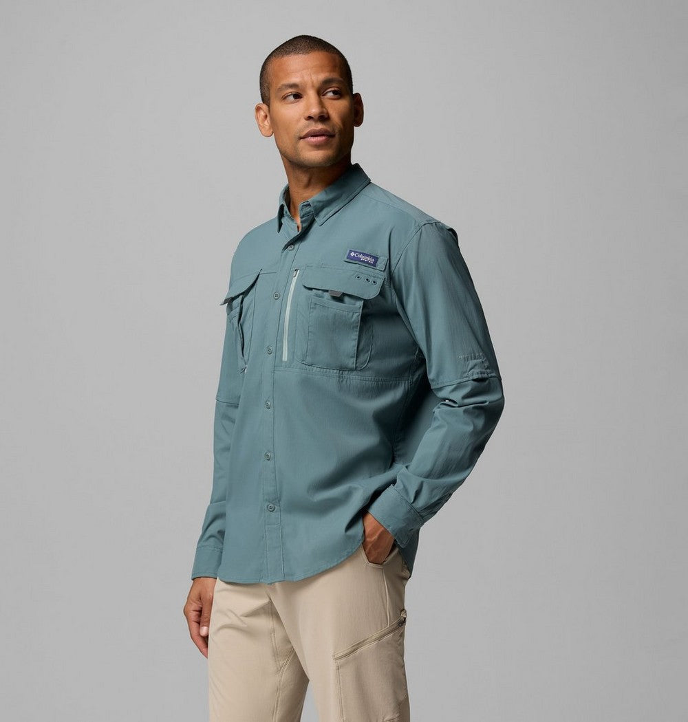 Men's UPF 50 Fishing Button-Up Shirt - Navy