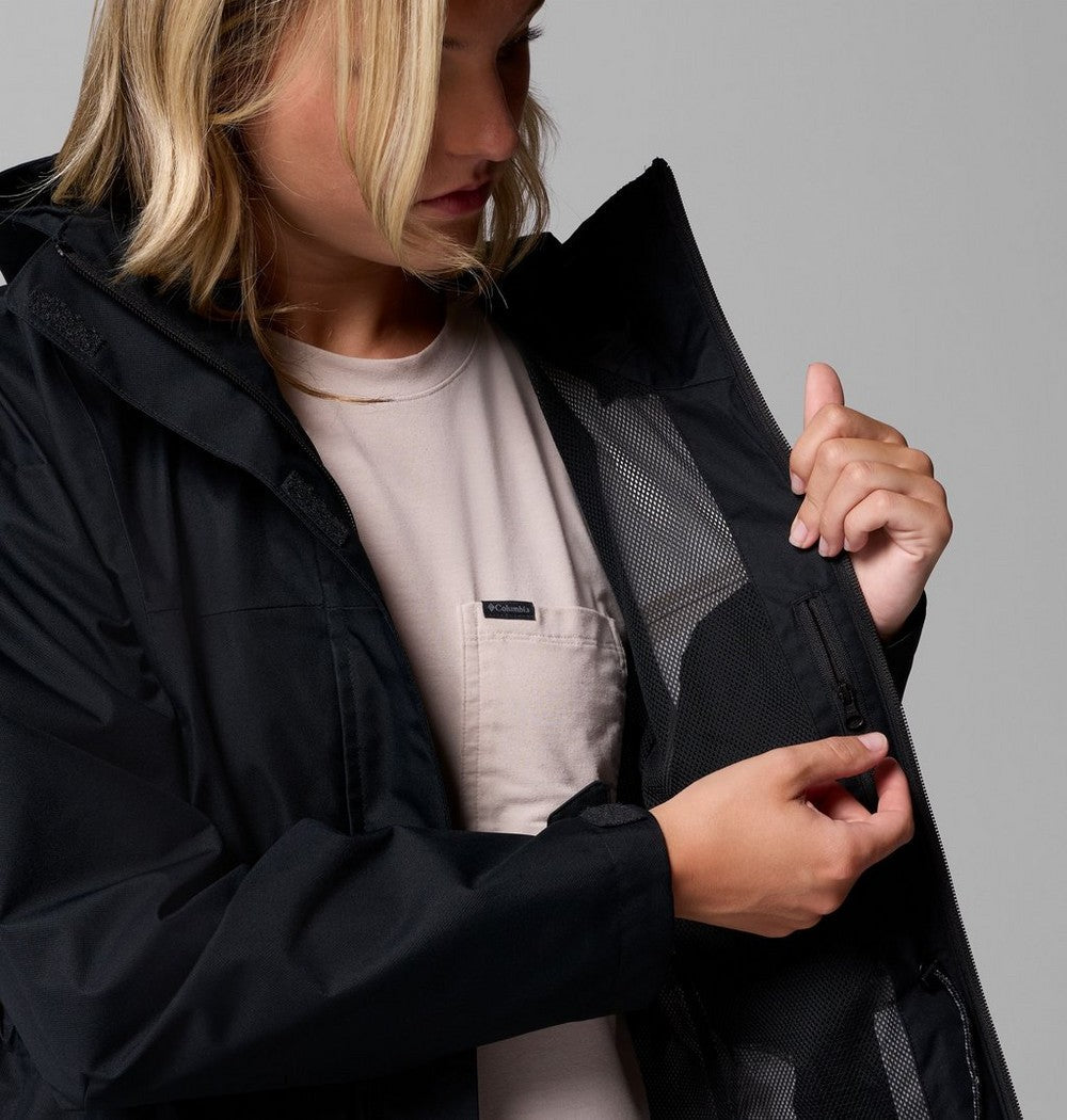 Women's Long Waterproof Rain Jacket - Mauve