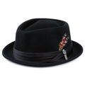 Brighton Wool Felt Pork Pie Hat - Black