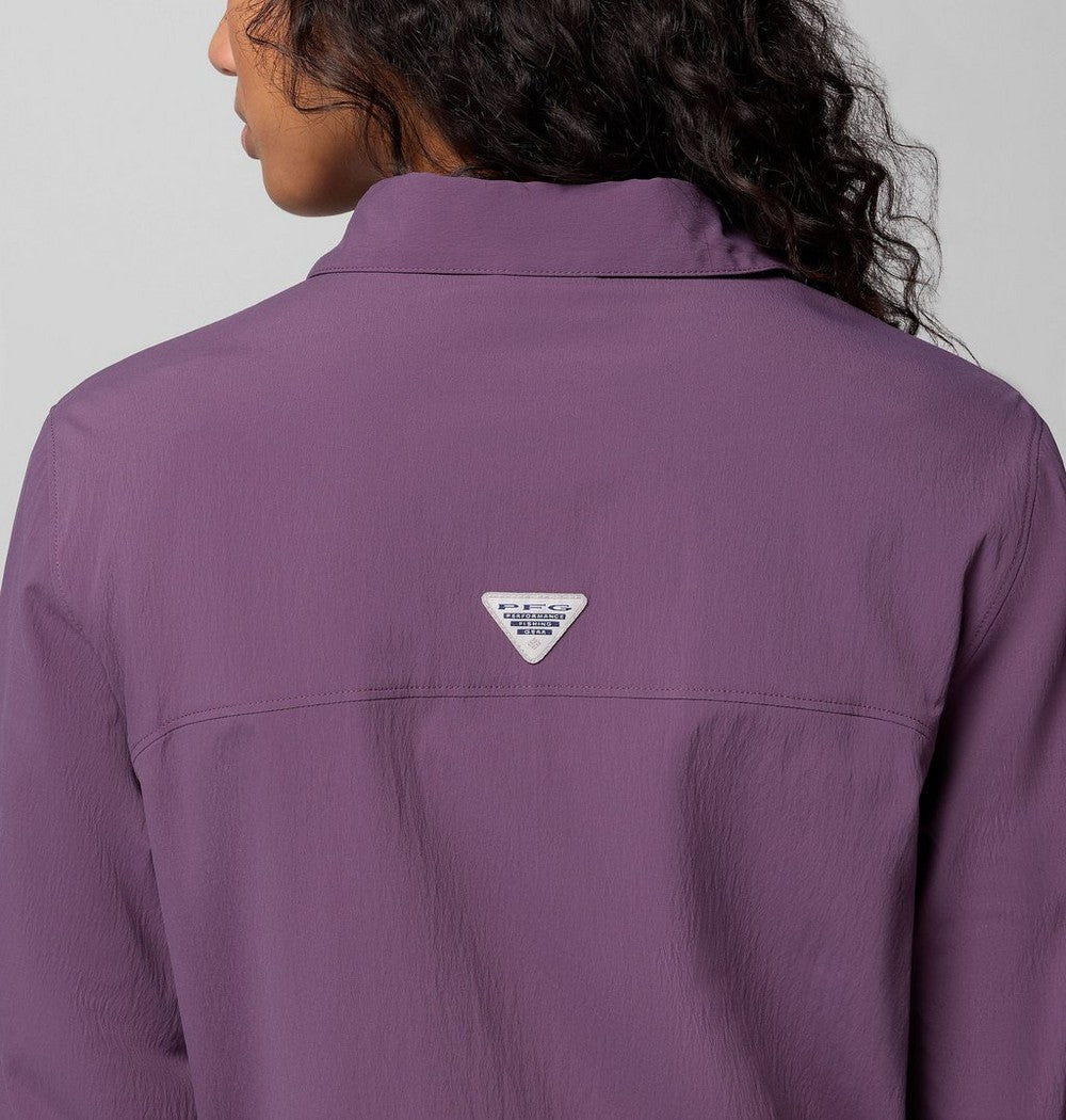 Women's UPF 50 Roll-Tab Fishing Shirt - Lavender