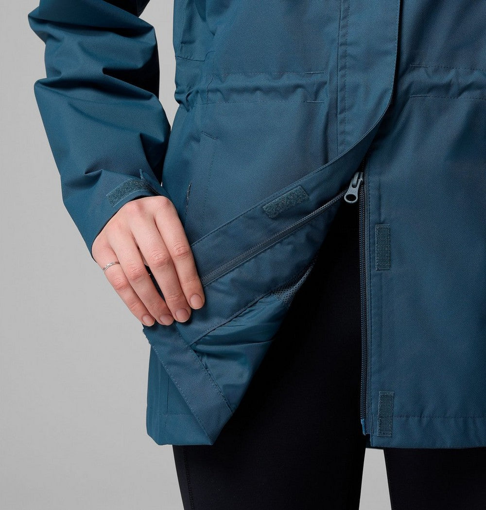 Women's Long Waterproof Rain Jacket - Mauve