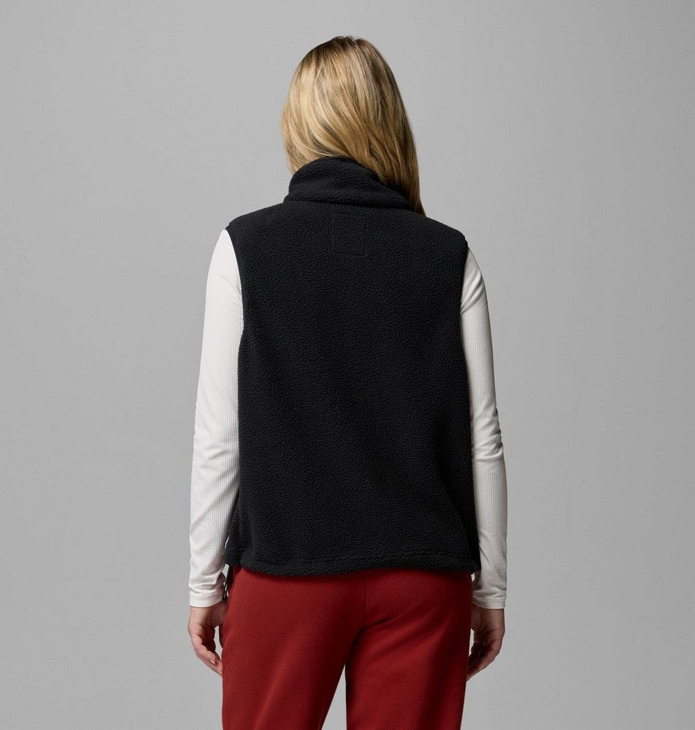 Women's Sherpa Fleece Vest - Black