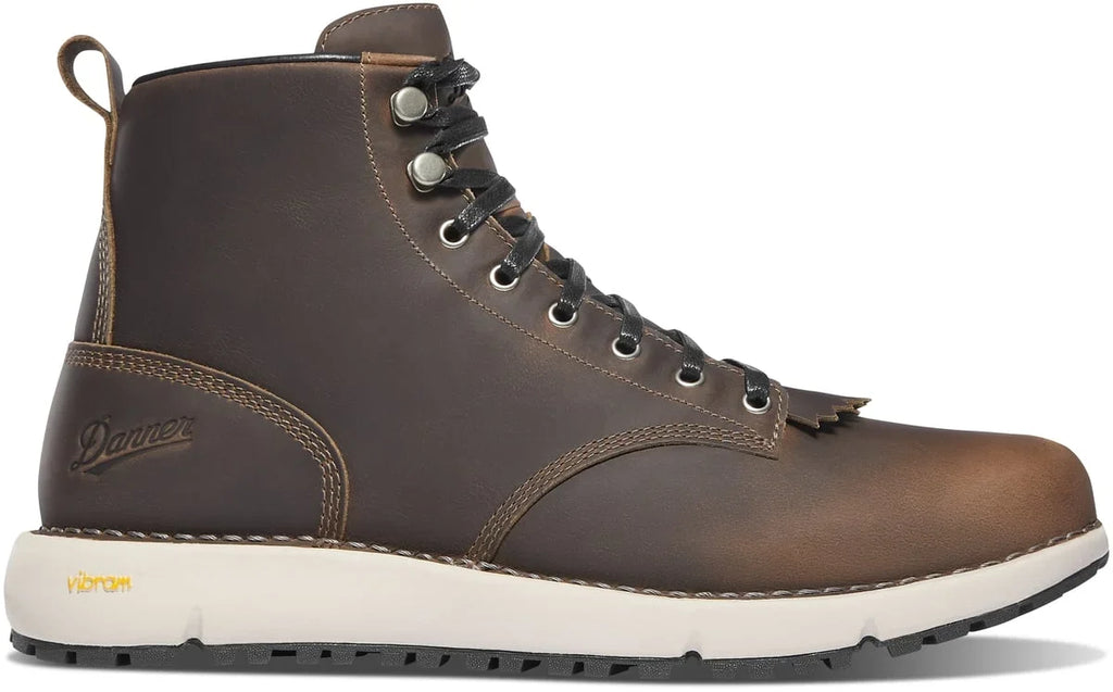 Leather Lace-Up Boots - Chocolate Brown