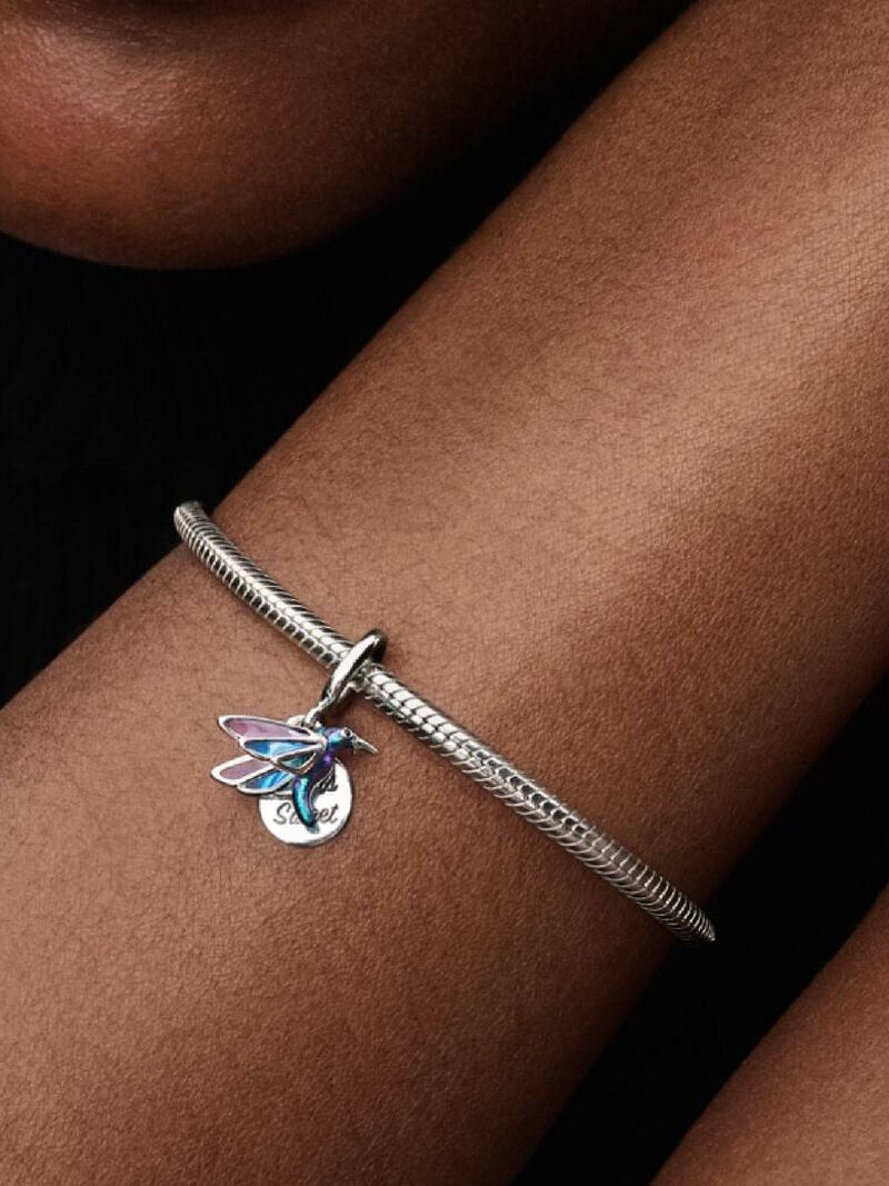 Sterling Silver Hummingbird Dangle Charm