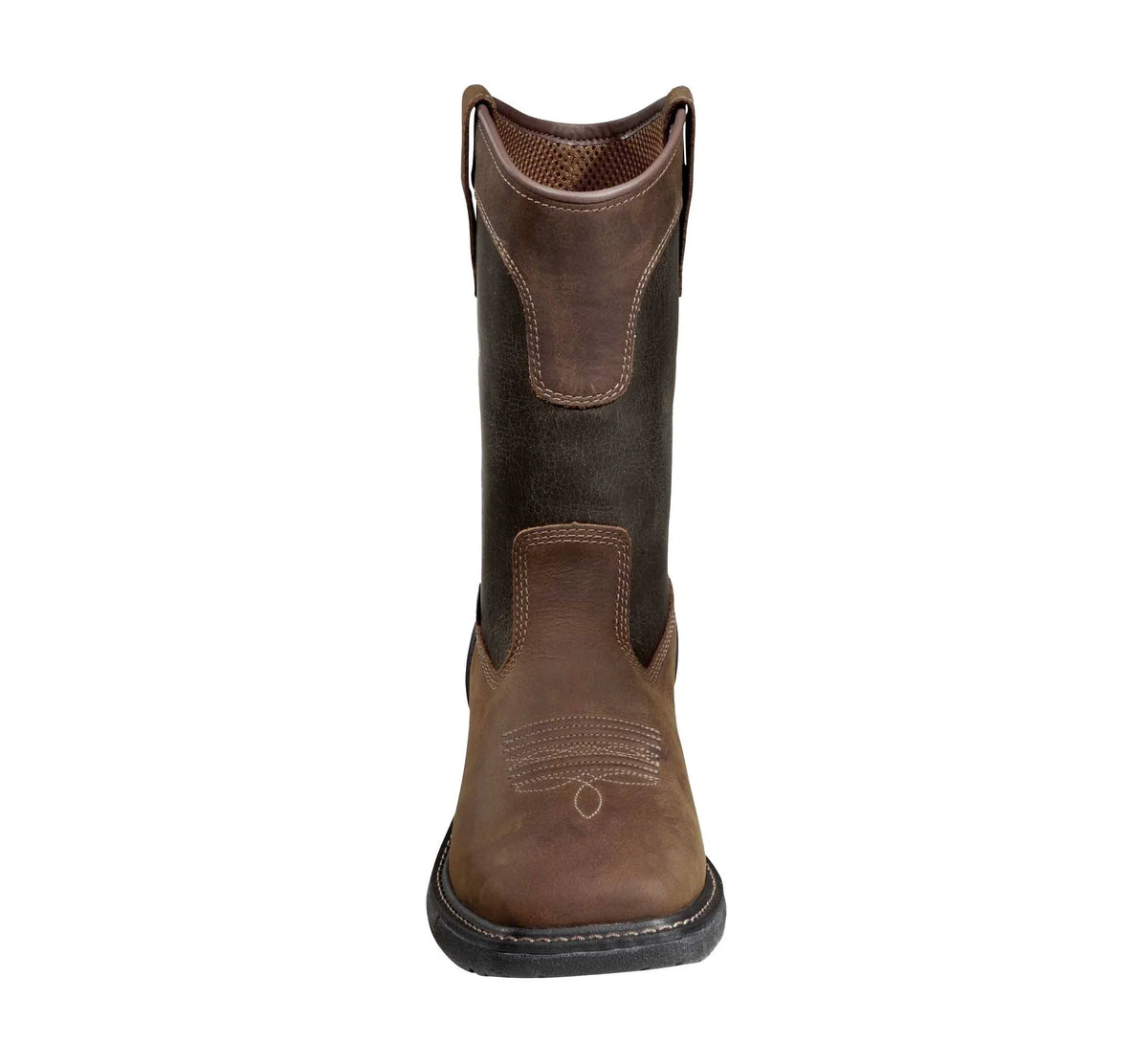 Waterproof 11-Inch Square Toe Pull-On Boot - Brown