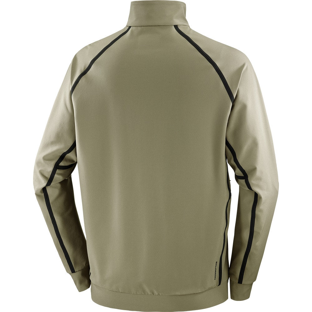 Unisex Half-Zip Softshell Midlayer - Stone Gray