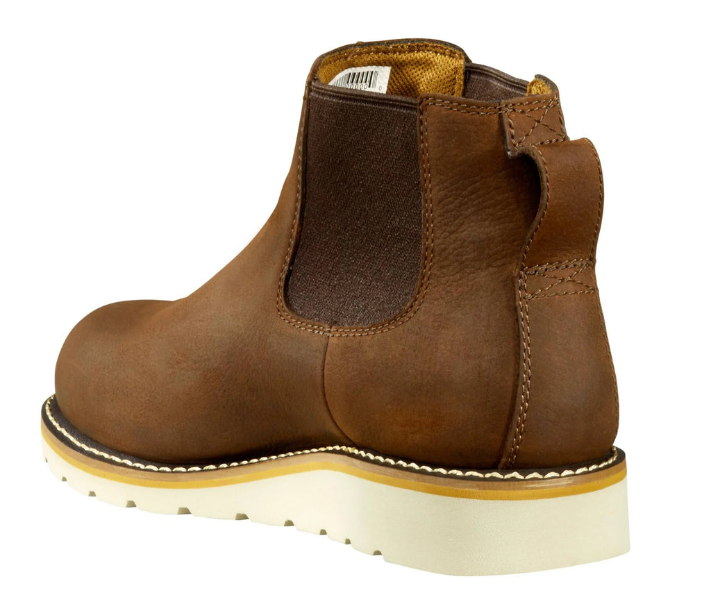 Women's Leather Chelsea Work Boot - Brown