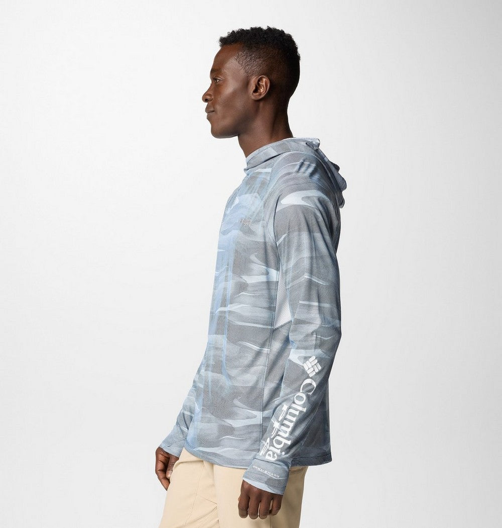 Men's UPF 50 Cooling Fishing Hoodie - Blue
