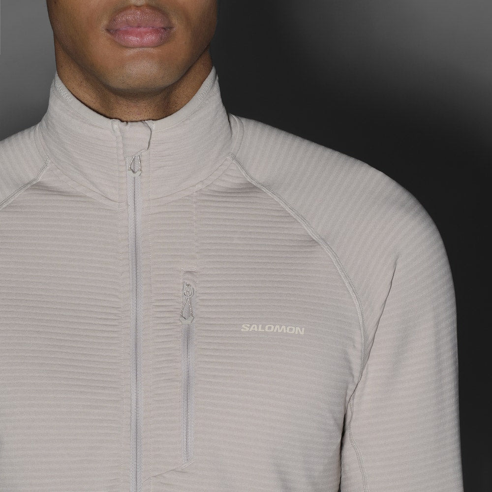 Men's Lightweight Full-Zip Fleece - Gray