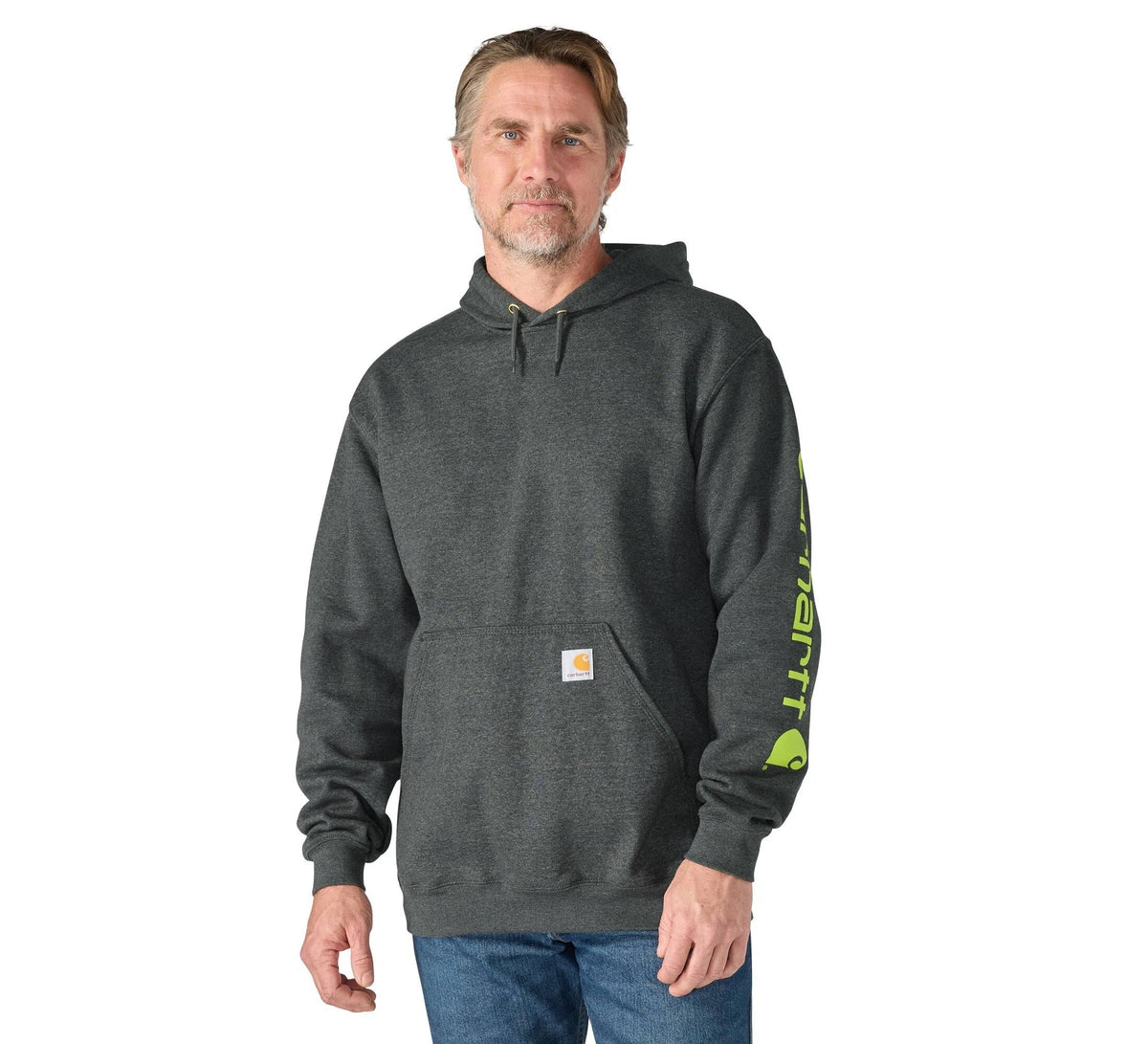 Men's Fleece Pullover Hoodie - Heather Gray