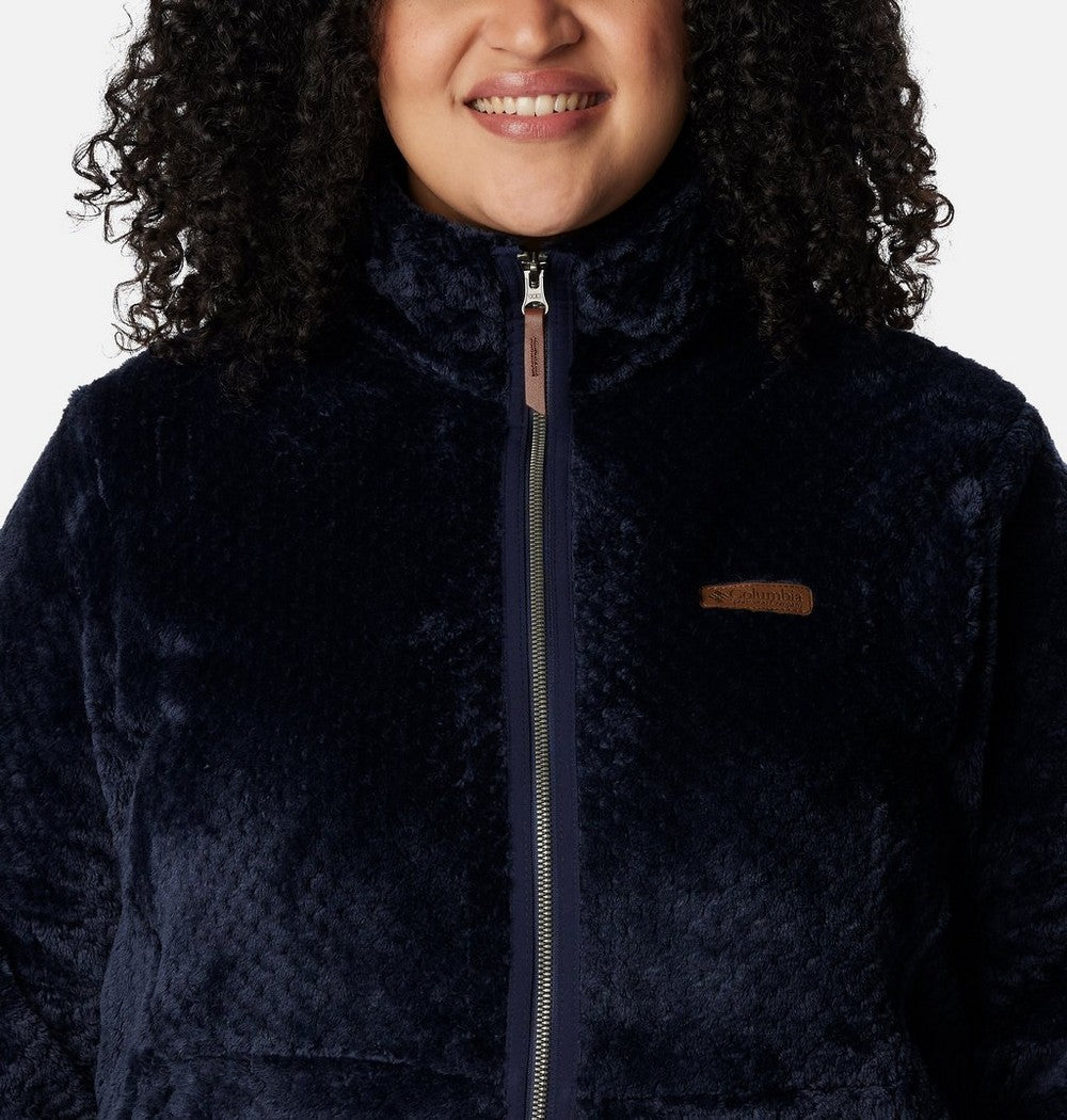 Women's Plus Long Full-Zip Fleece Jacket - Blue