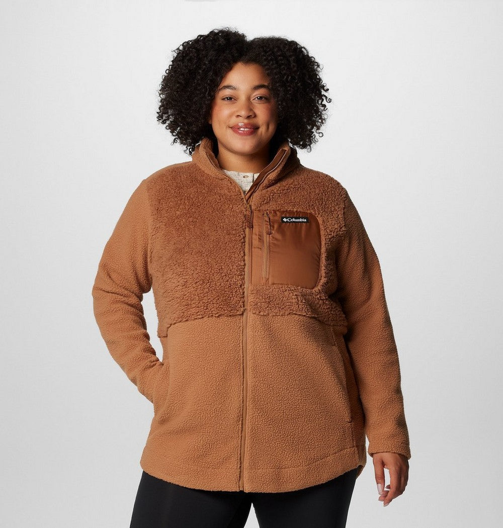 Women's Plus Sherpa Full-Zip Fleece - Grey
