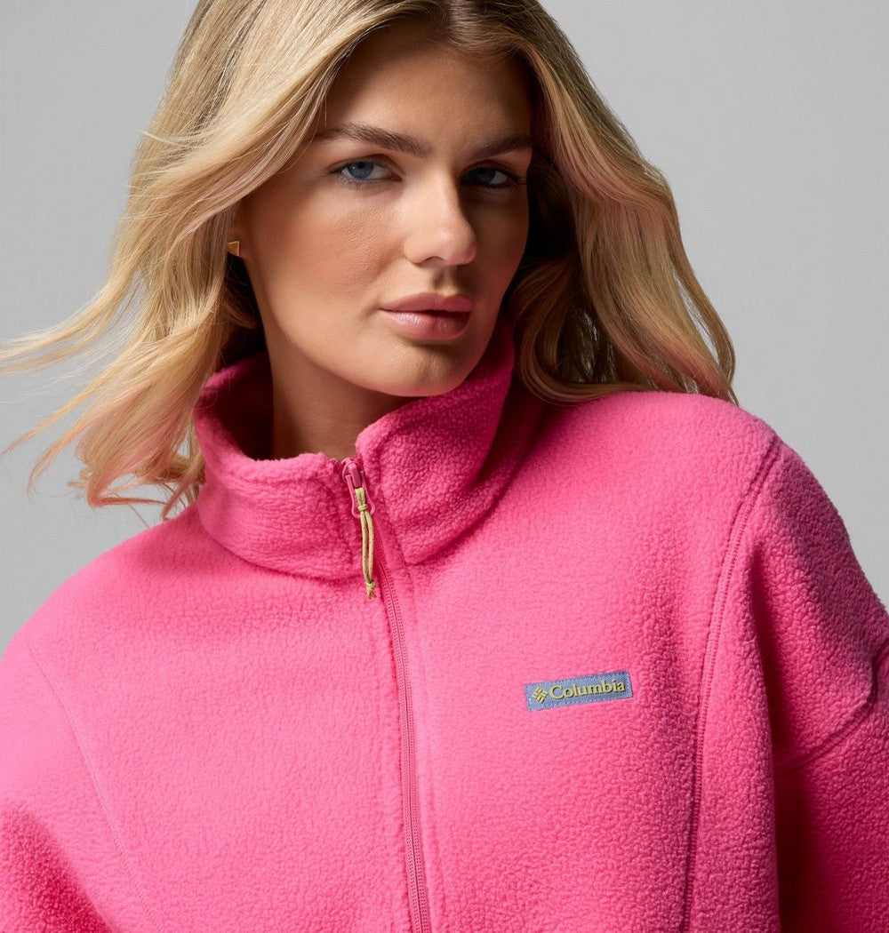 Women's Fleece Half-Zip Pullover - Blue Grey