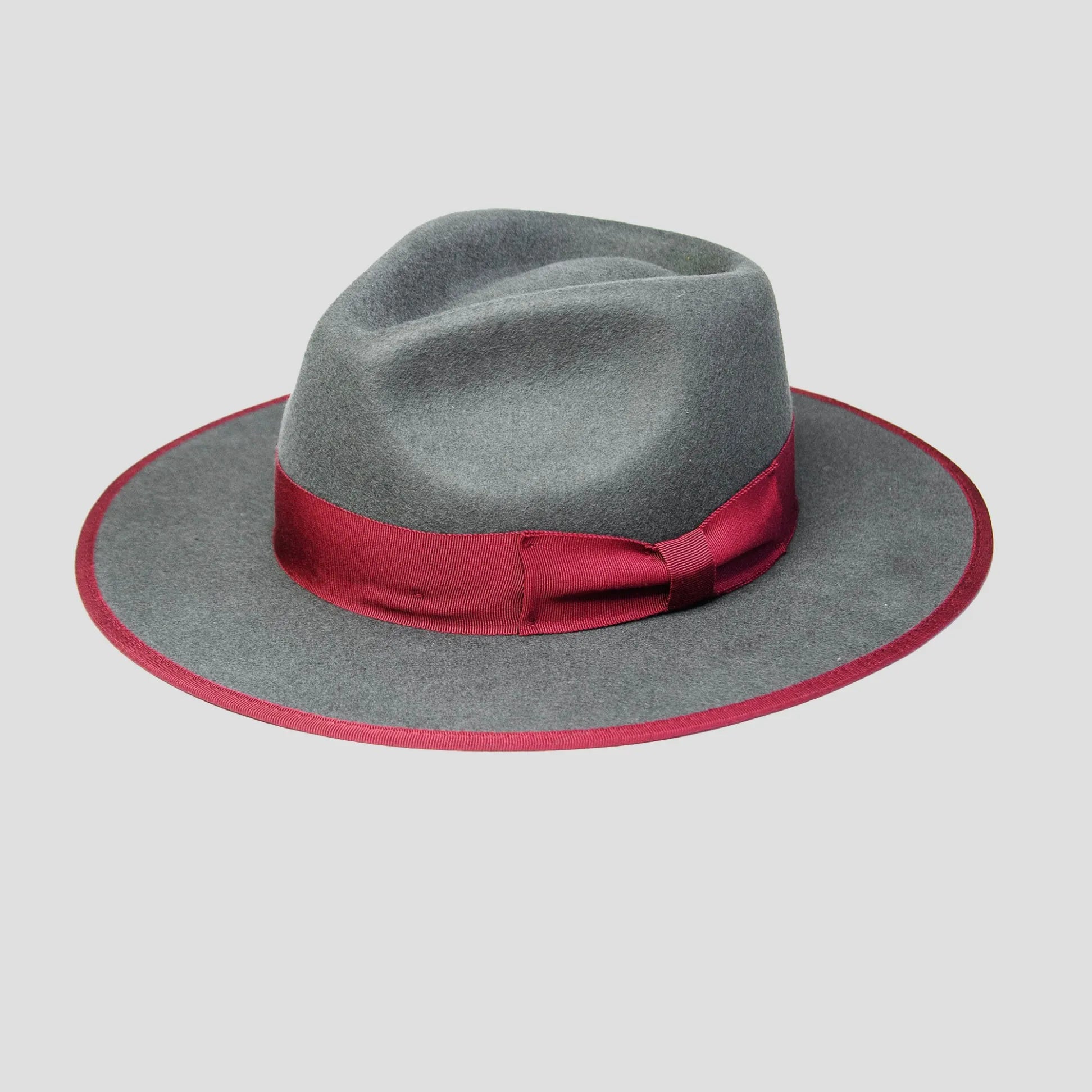 Eerguson Fedora - Slate+Burgundy