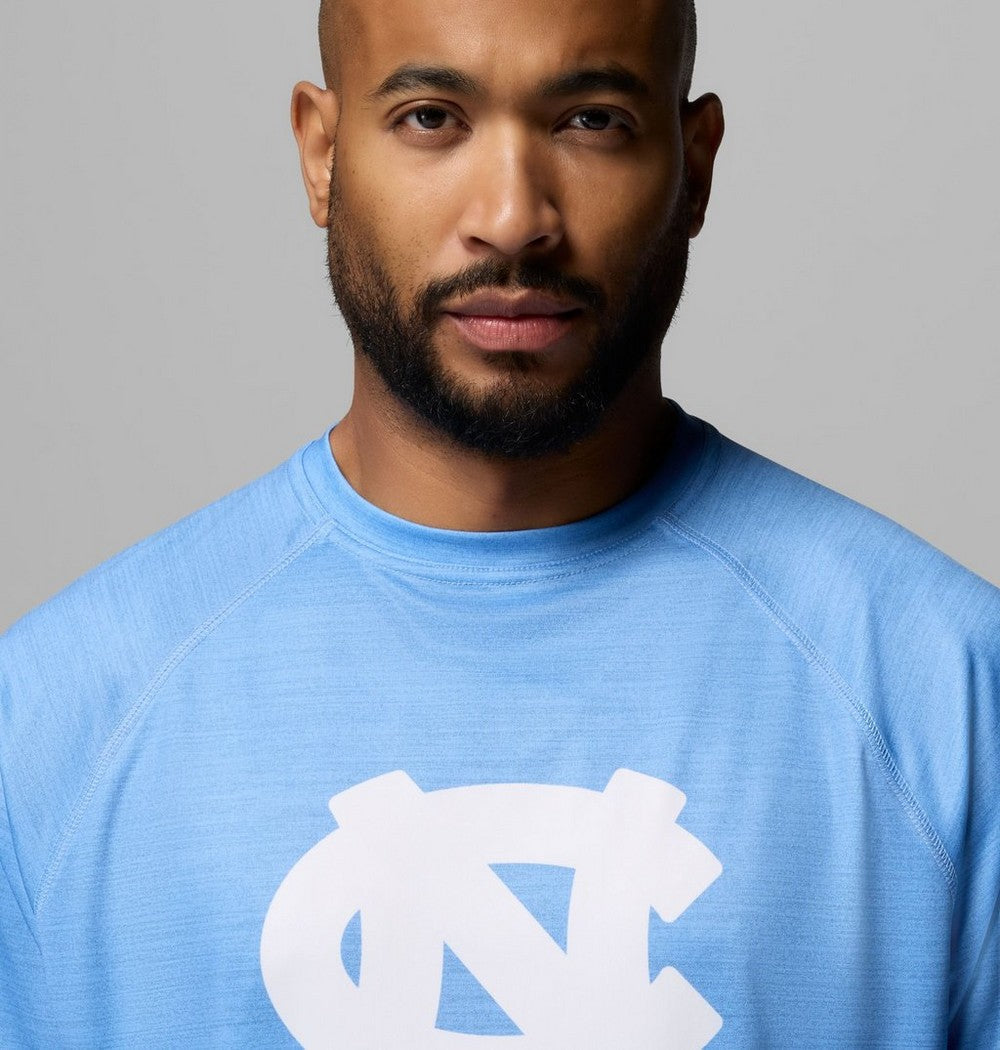 Men's Heather Long-Sleeve Team Logo Shirt - Light Blue