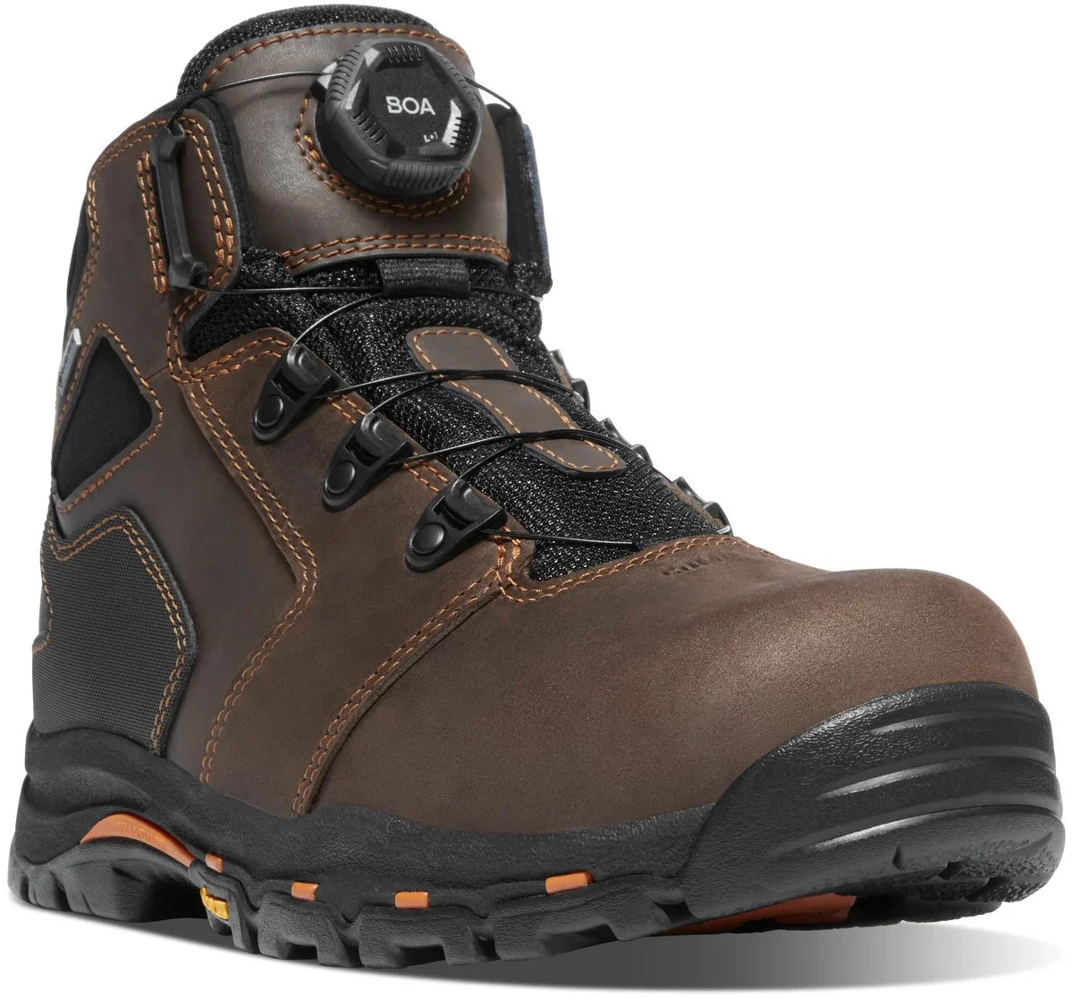 Waterproof Composite Toe Work Boot - Brown/Orange