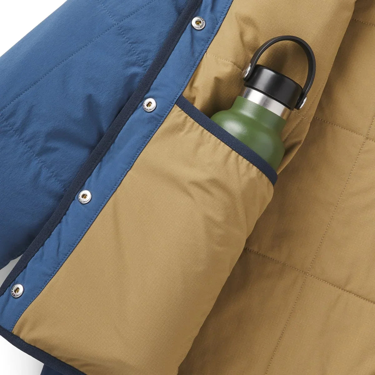 Insulated Snap-Front Shirt Jacket - Blue