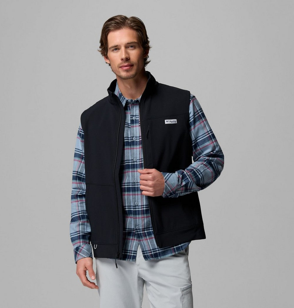 Men's Water-Repellent Stretch Fishing Vest - Black