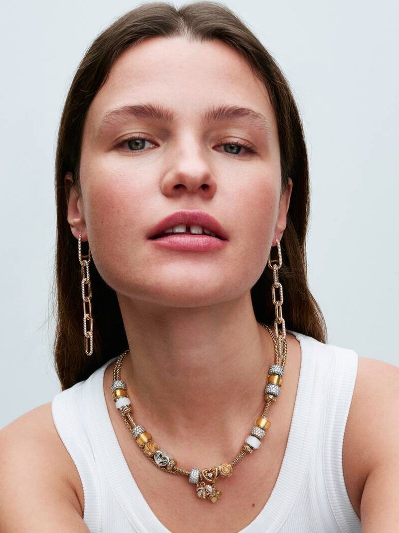 Glow Glass Insect Dangle Charm - Gold