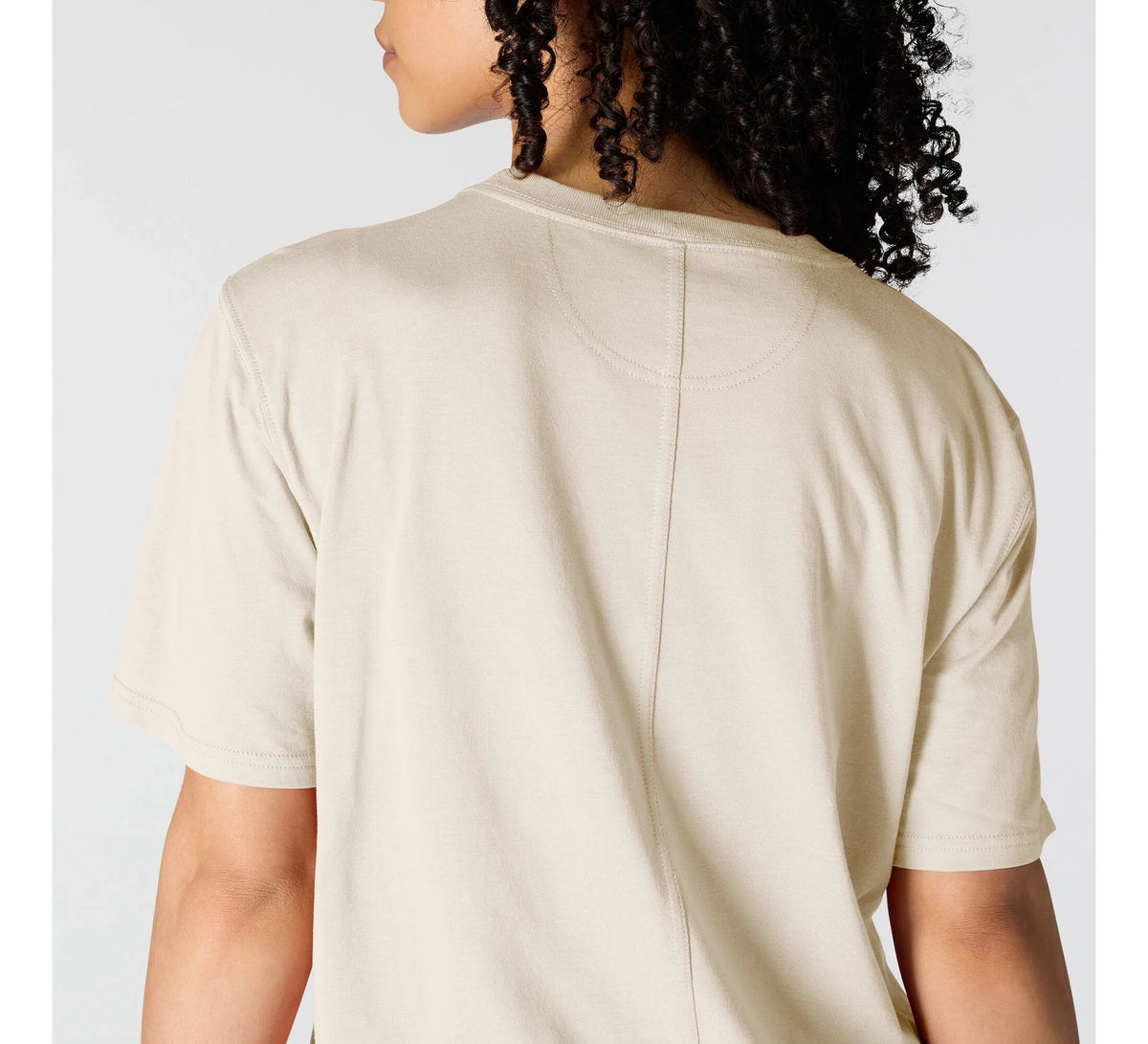 Women's Loose Lyocell Blend Pocket T-Shirt - Pink