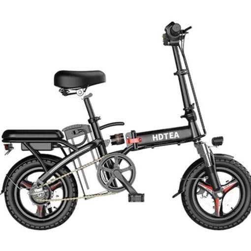 Folding Electric Bike 250W, 14 Inch, LCD Display, Removable Battery, Dual Disc Brake, Black