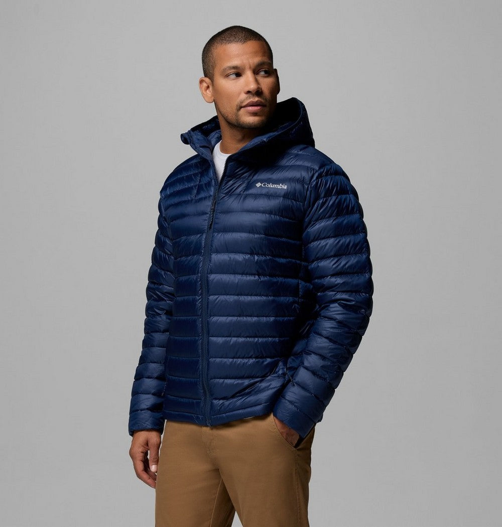 Men's Packable Down Hooded Jacket - Blue