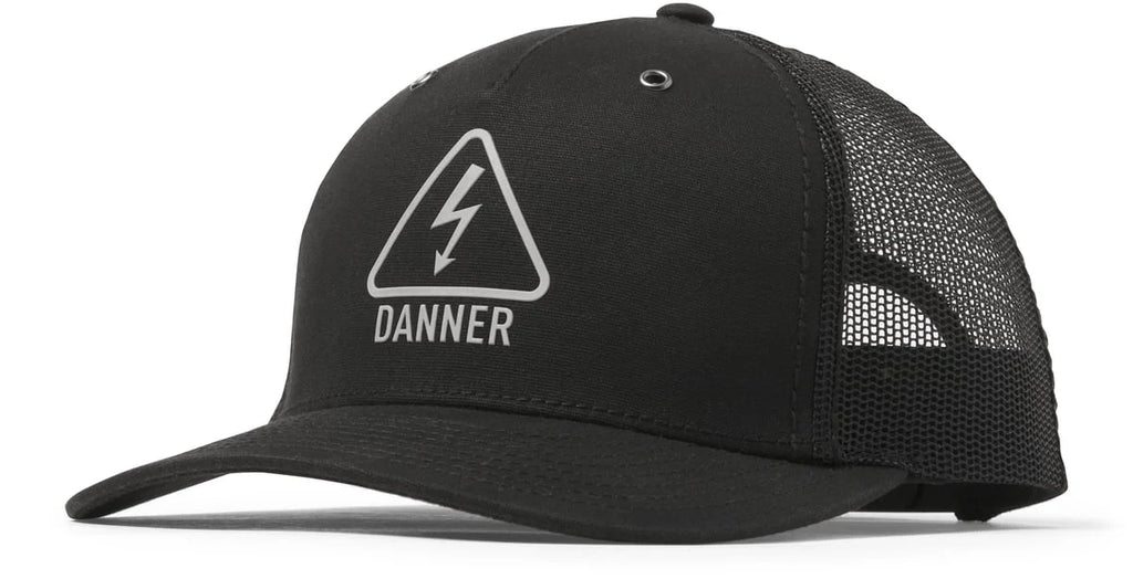 Reflective Bolt Mesh Trucker Cap - Black
