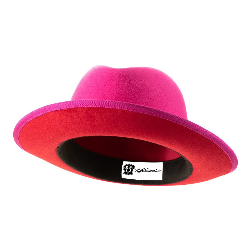 Classic Center-Creased Fedora-King (Hot Pink)