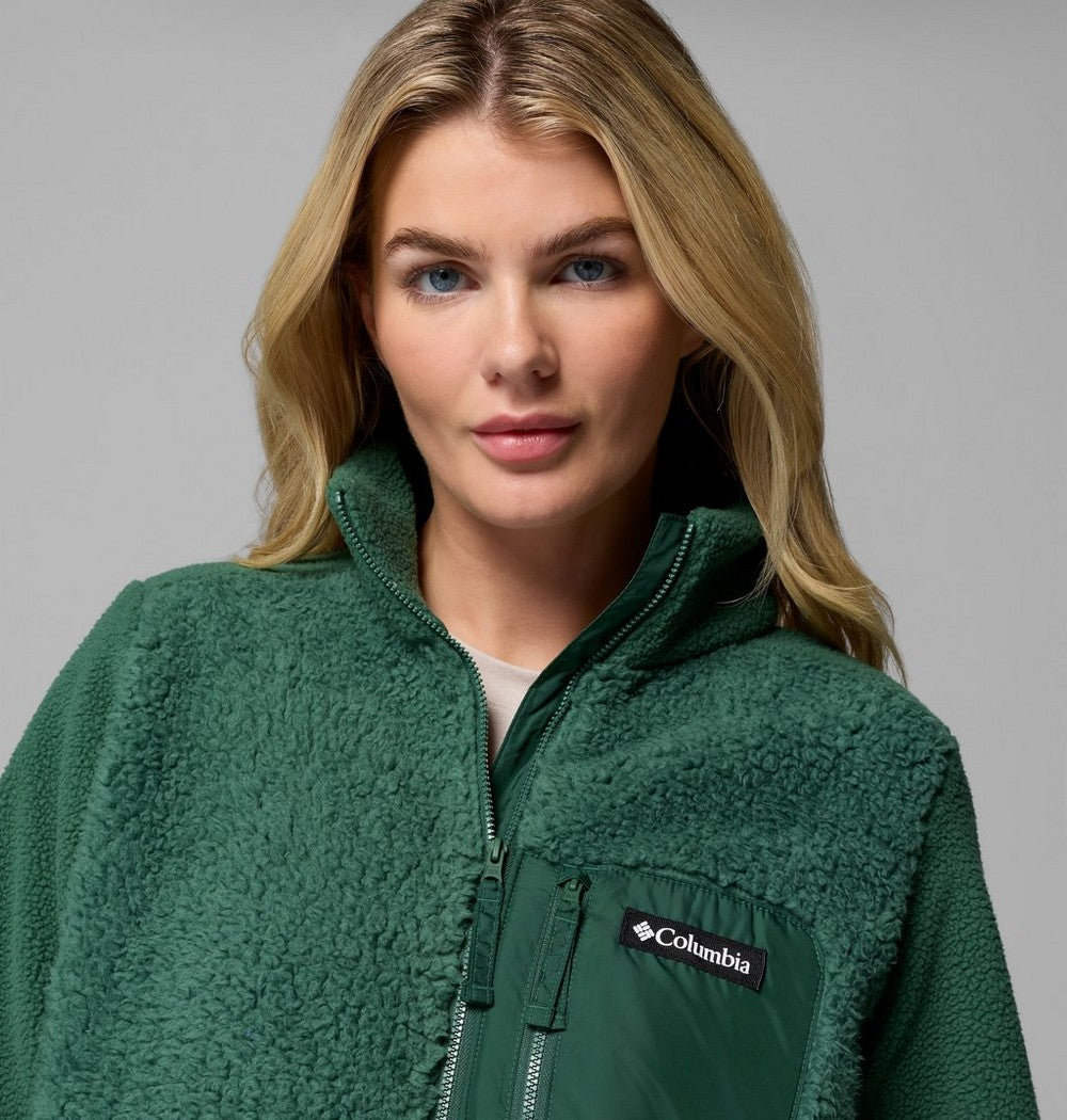 Women's Long Sherpa Full-Zip Fleece Jacket