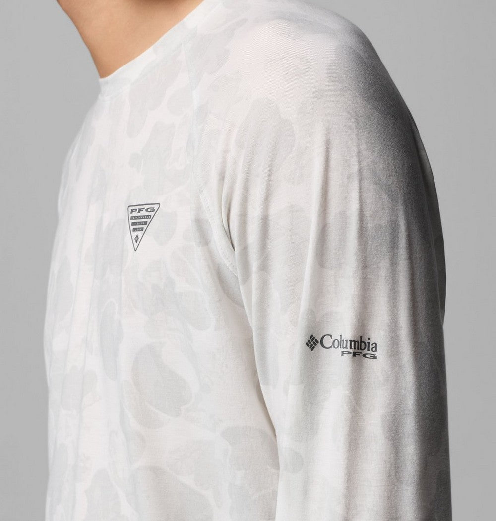 Men's Printed Long-Sleeve Fishing Shirt - Gray