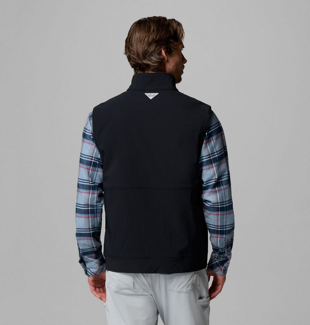 Men's Water-Repellent Stretch Fishing Vest - Black