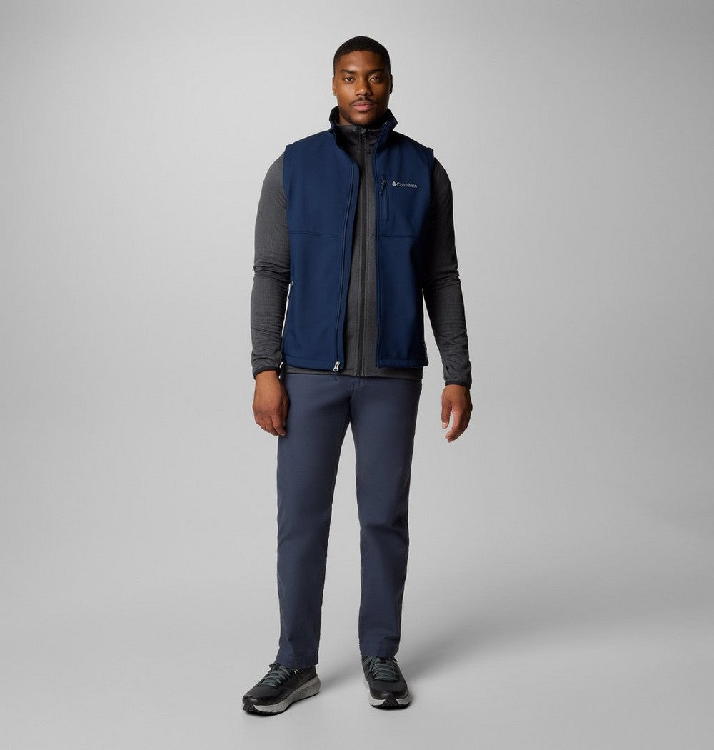 Men's Wind-Resistant Softshell Vest - Gray
