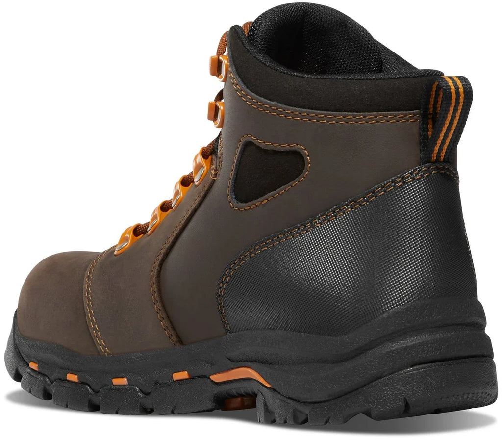 Women's 4-Inch Waterproof Safety Toe Boot - Brown/Orange