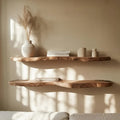 Rustic Floating Wall Shelf With Live Edge