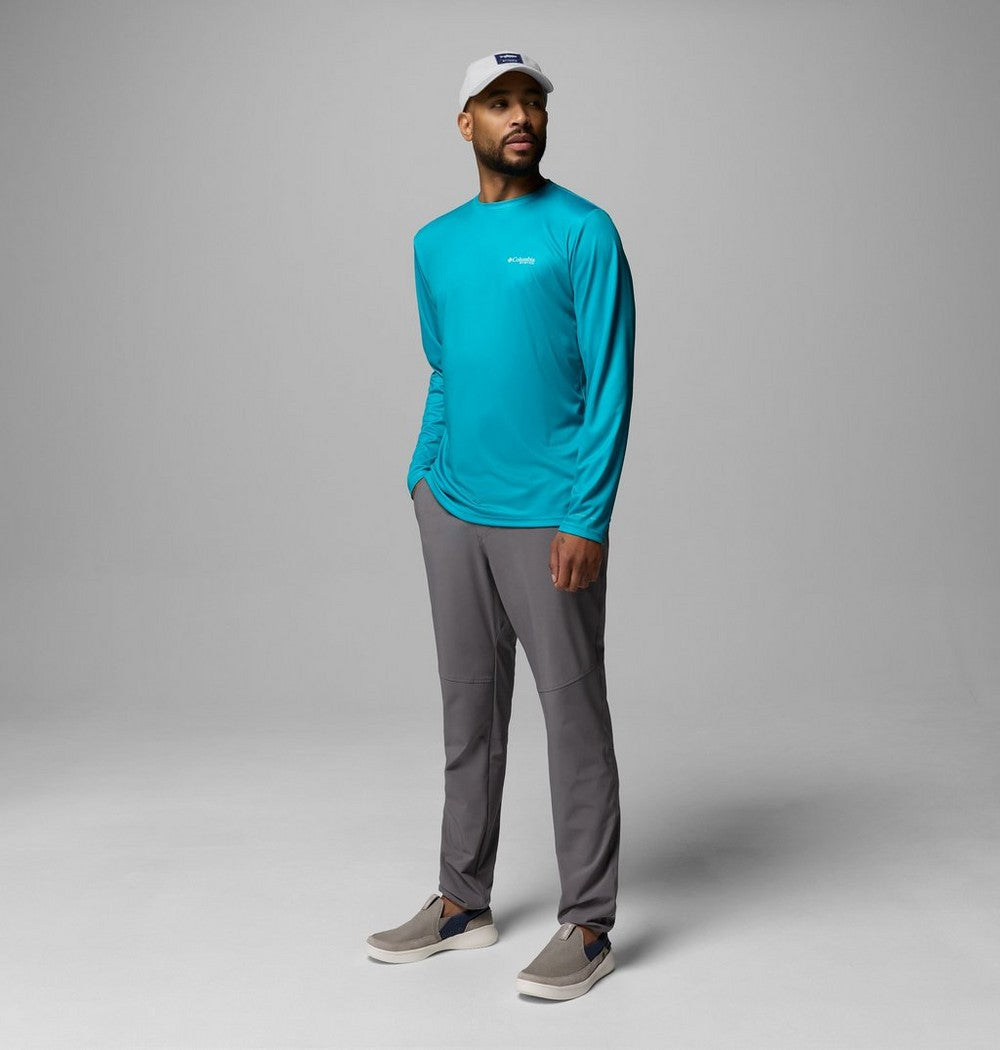 Men's Long Sleeve Fishing Shirt - Blue Navy