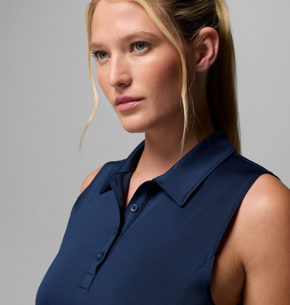 Women's Sleeveless Golf Dress With Shorts - White