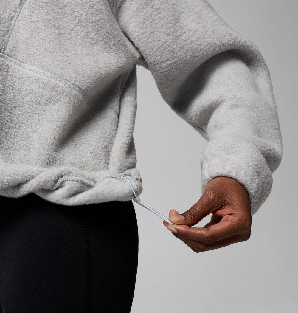 Women's Fleece Half-Zip Pullover - Blue Grey