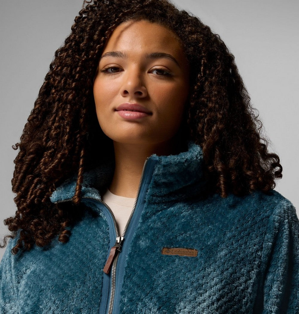 Women's Plus Long Full-Zip Fleece Jacket - Blue