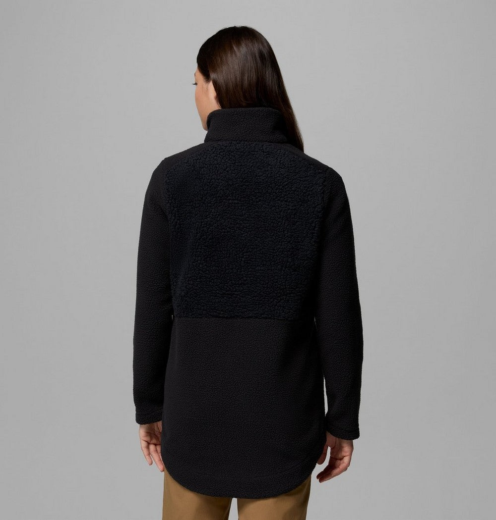 Women's Long Sherpa Full-Zip Fleece Jacket